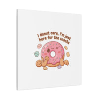 Donut Snacks Pun Canvas | Food & Snack Humor, Cozy Kawaii Art