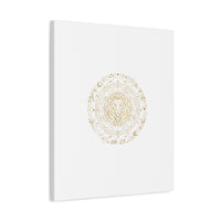 Gold Leo Zodiac Canvas, Astrological Constellation Art | Metallic Lion Wall Art