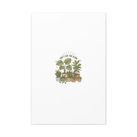 Can't Leaf You Alone Canvas | Plant Parent Humor, Sage Botanical Art