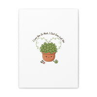 I Can't Even Leaf You Canvas, Plant Parent Pun | Sage Cream Botanical Art