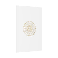 Gold Leo Zodiac Canvas, Astrological Constellation Art | Metallic Lion Wall Art