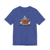 Bella+Canvas3001 | Caffeinated to Conquer Mondays | Cute Coffee Unisex Jersey Tee