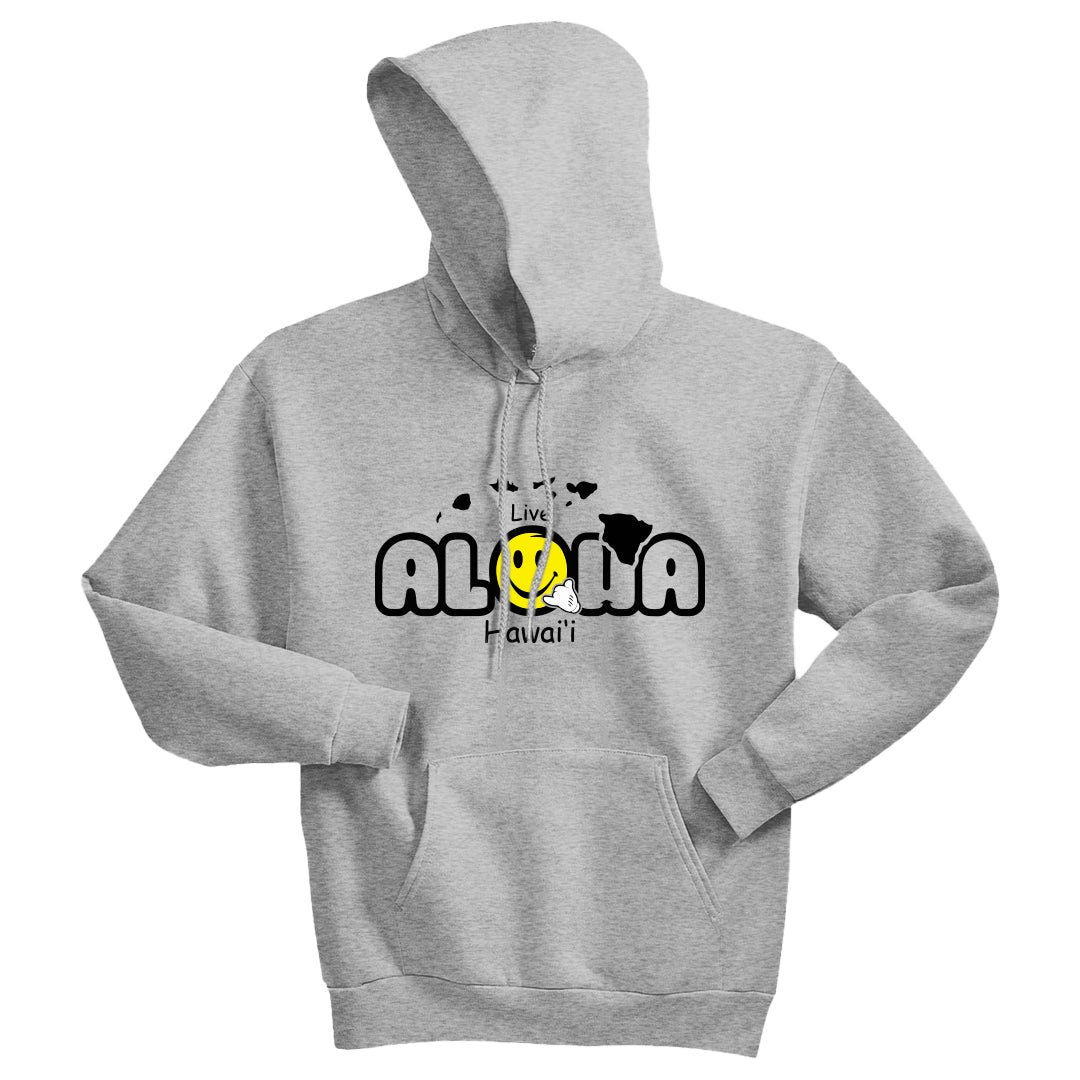 Unisex “Live Aloha Hawaii” Hoodie – Smile & Shaka Design