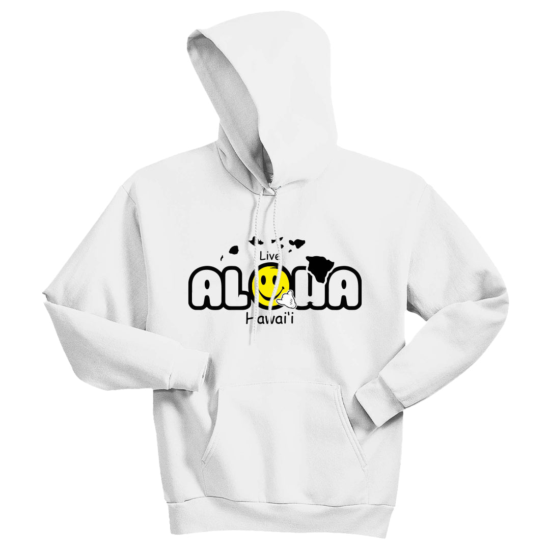 Unisex “Live Aloha Hawaii” Hoodie – Smile & Shaka Design