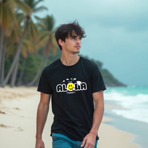 Men's Live Aloha Hawai’i Graphic T-Shirt – Island Vibes Casual Wear