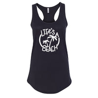 RELAXED "Life's a Beach" Racerback Tank Top – Soft & Stylish Beach Vibe Tee