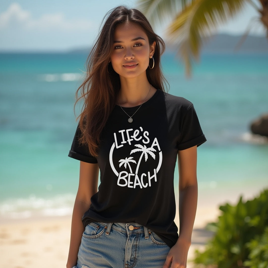 RELAXED "Life's a Beach" Women's T-Shirt – Stylish & Soft Beach Vibe Tee
