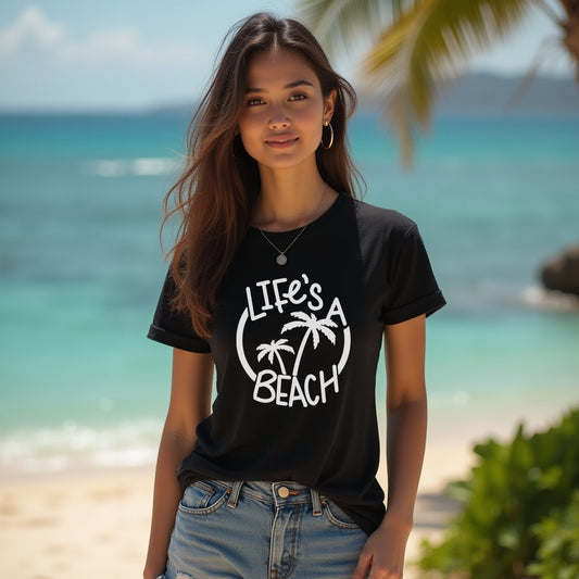 RELAXED "Life's a Beach" Women's T-Shirt – Stylish & Soft Beach Vibe Tee
