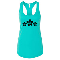 ELEGANT Plumeria Flower Racerback Tank Top – Soft & Tropical Women's Tee