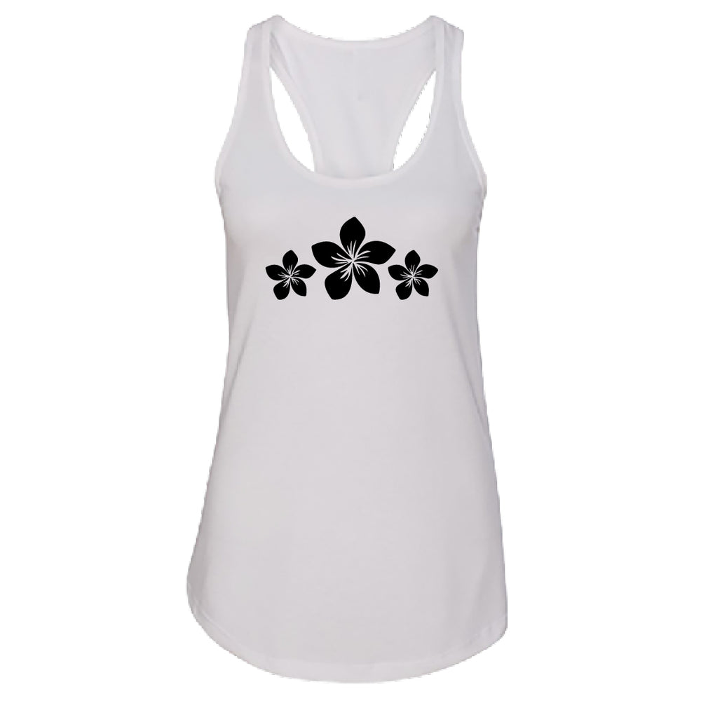 ELEGANT Plumeria Flower Racerback Tank Top – Soft & Tropical Women's Tee