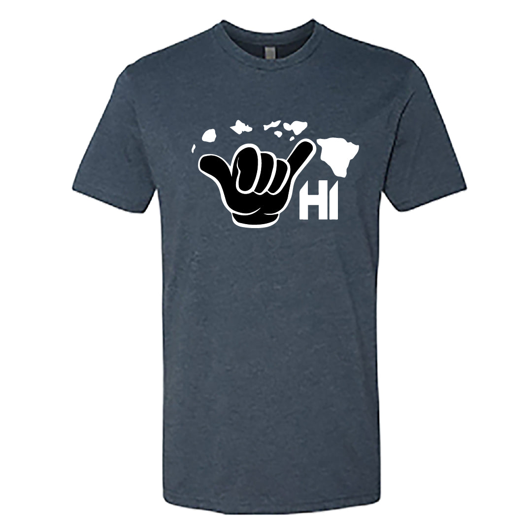 Aloha Shaka Men’s T-Shirt – Hawaii HI Hand Sign Graphic Tee