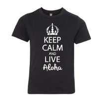 Youth "Keep Calm and Live Aloha" T-Shirt – Hawaiian Inspired Comfort & Style