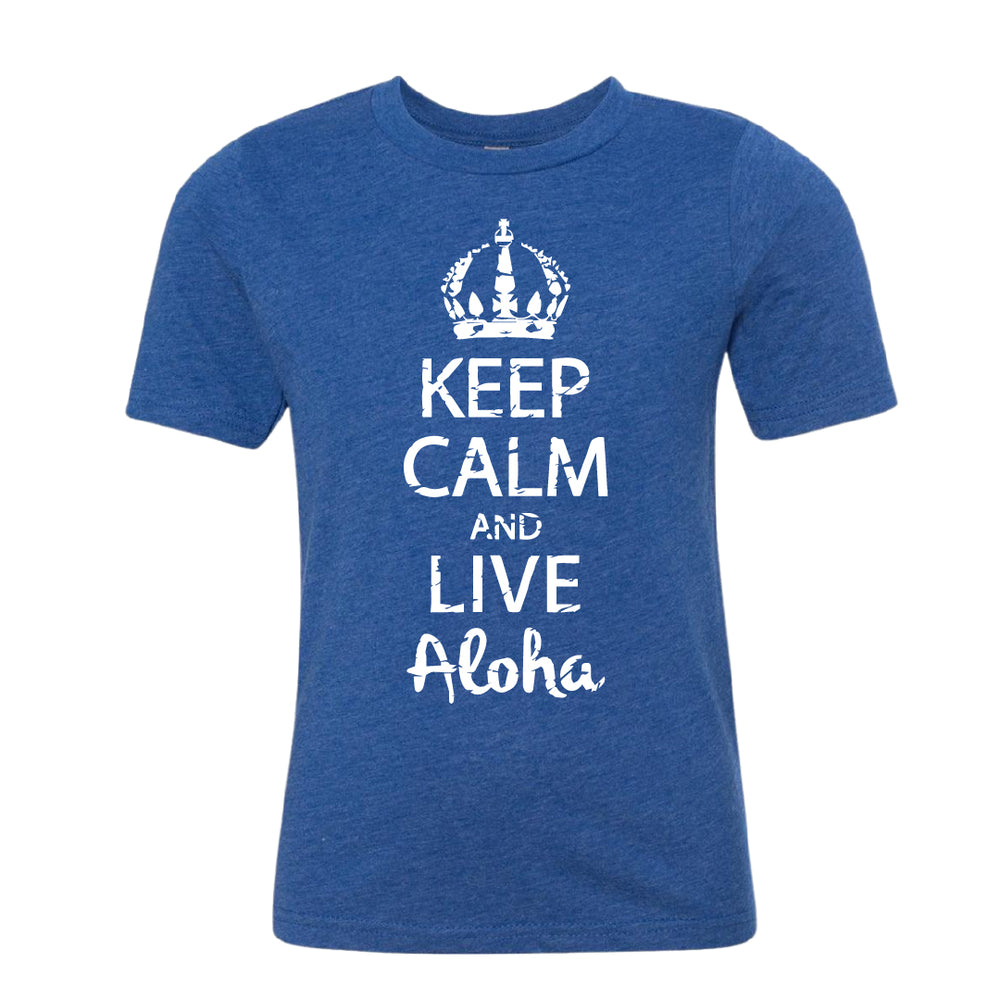 Youth "Keep Calm and Live Aloha" T-Shirt – Hawaiian Inspired Comfort & Style