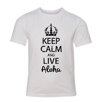 Youth "Keep Calm and Live Aloha" T-Shirt – Hawaiian Inspired Comfort & Style