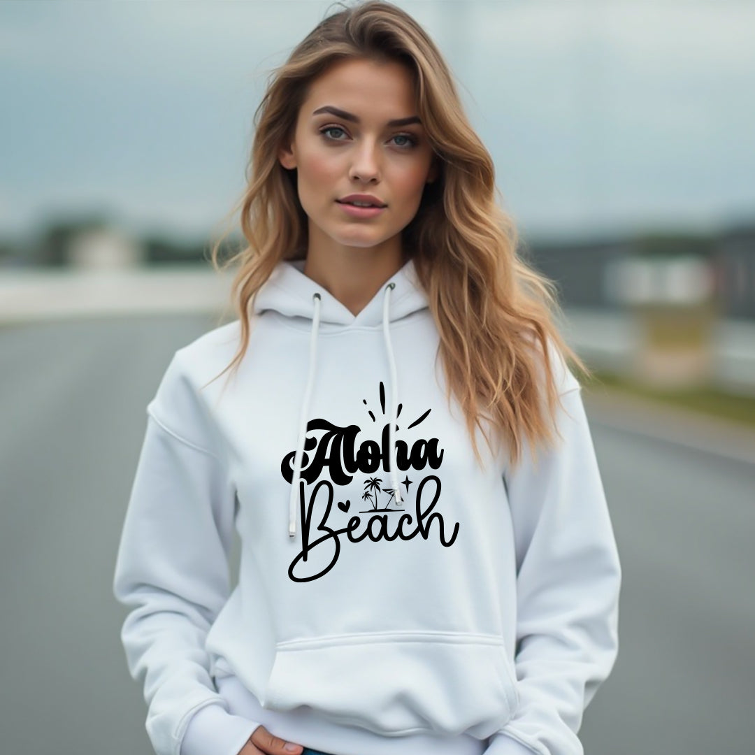 Aloha Beach Unisex Hoodie – Cozy Pullover with Hawaiian Vibes