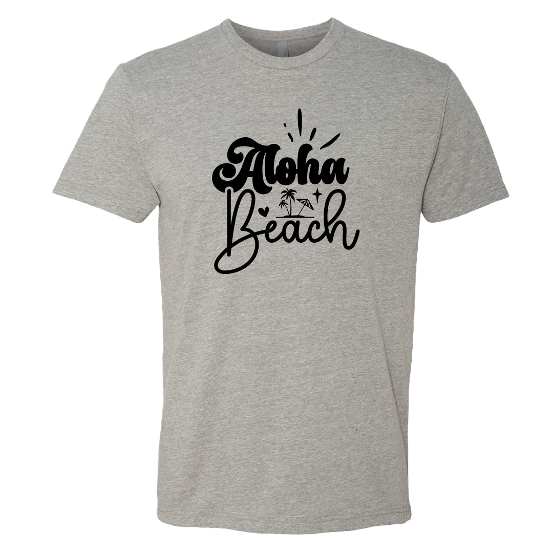 Men’s "Aloha Beach" Graphic T-Shirt – Soft Cotton Blend, Casual Island Style