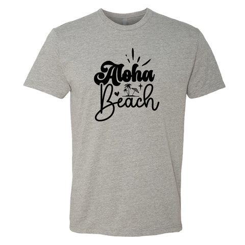 Men’s "Aloha Beach" Graphic T-Shirt – Soft Cotton Blend, Casual Island Style