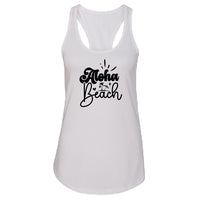 Aloha Beach Women’s Racerback Tank Top – Tropical Hawaii-Inspired Summer Wear