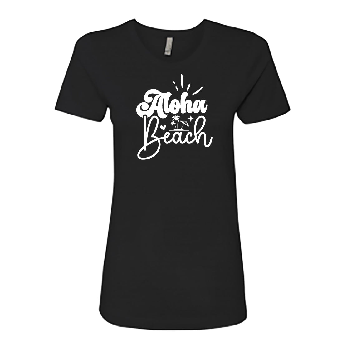 Women’s Aloha Beach Graphic T-Shirt – Soft & Stylish Island-Inspired Tee