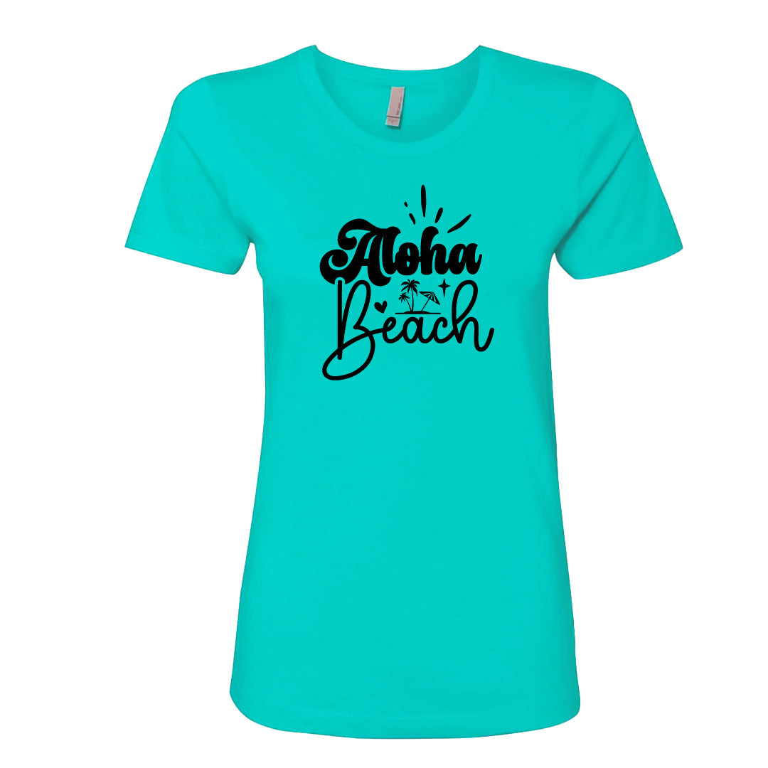 Women’s Aloha Beach Graphic T-Shirt – Soft & Stylish Island-Inspired Tee