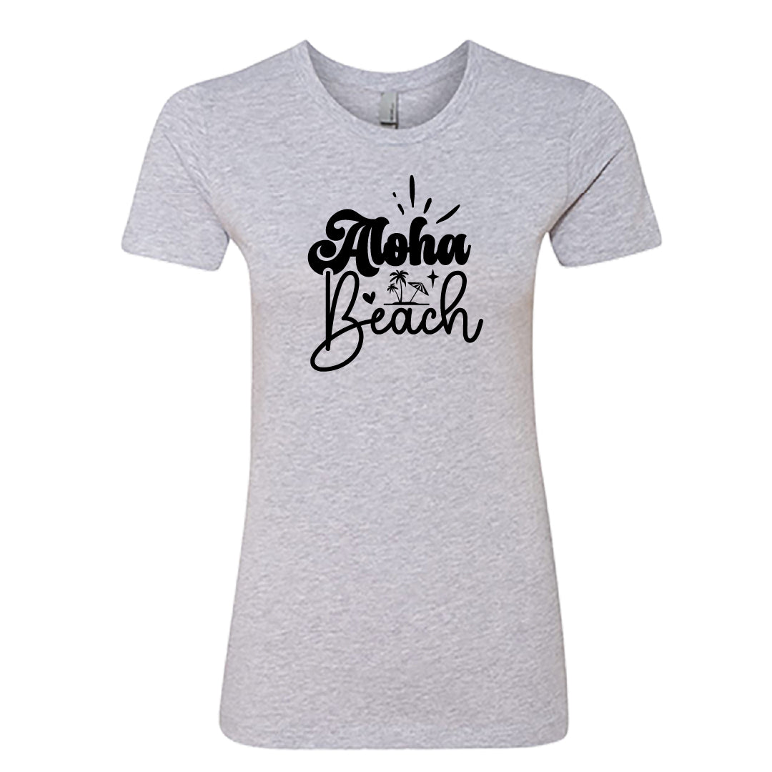 Women’s Aloha Beach Graphic T-Shirt – Soft & Stylish Island-Inspired Tee