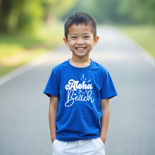 Youth Aloha Beach Graphic T-Shirt – Tropical Hawaii-Inspired Tee