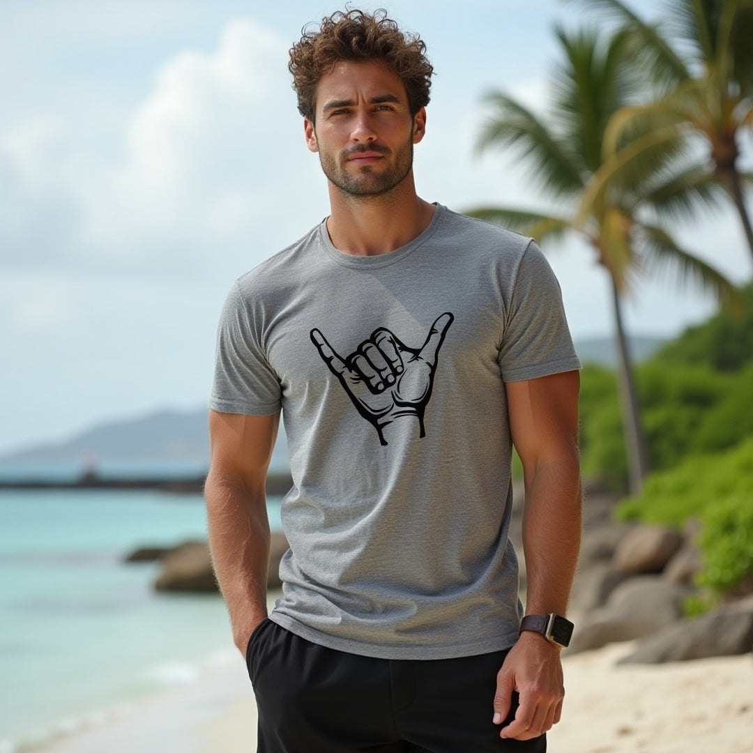 COOL Shaka Hand Men's T-Shirt – Positive Vibe 'Hang Loose' Tee