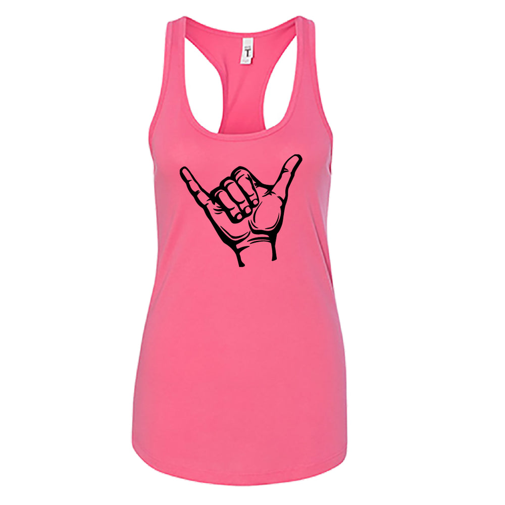 POSITIVE Vibe Shaka Hand Racerback Tank Top – Soft & Stylish Women's Tee
