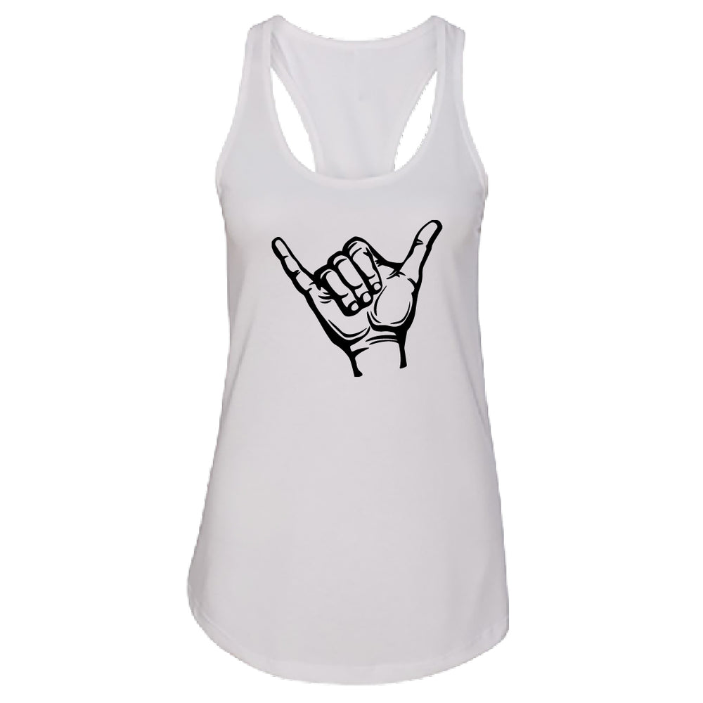 POSITIVE Vibe Shaka Hand Racerback Tank Top – Soft & Stylish Women's Tee