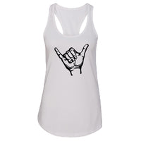 POSITIVE Vibe Shaka Hand Racerback Tank Top – Soft & Stylish Women's Tee