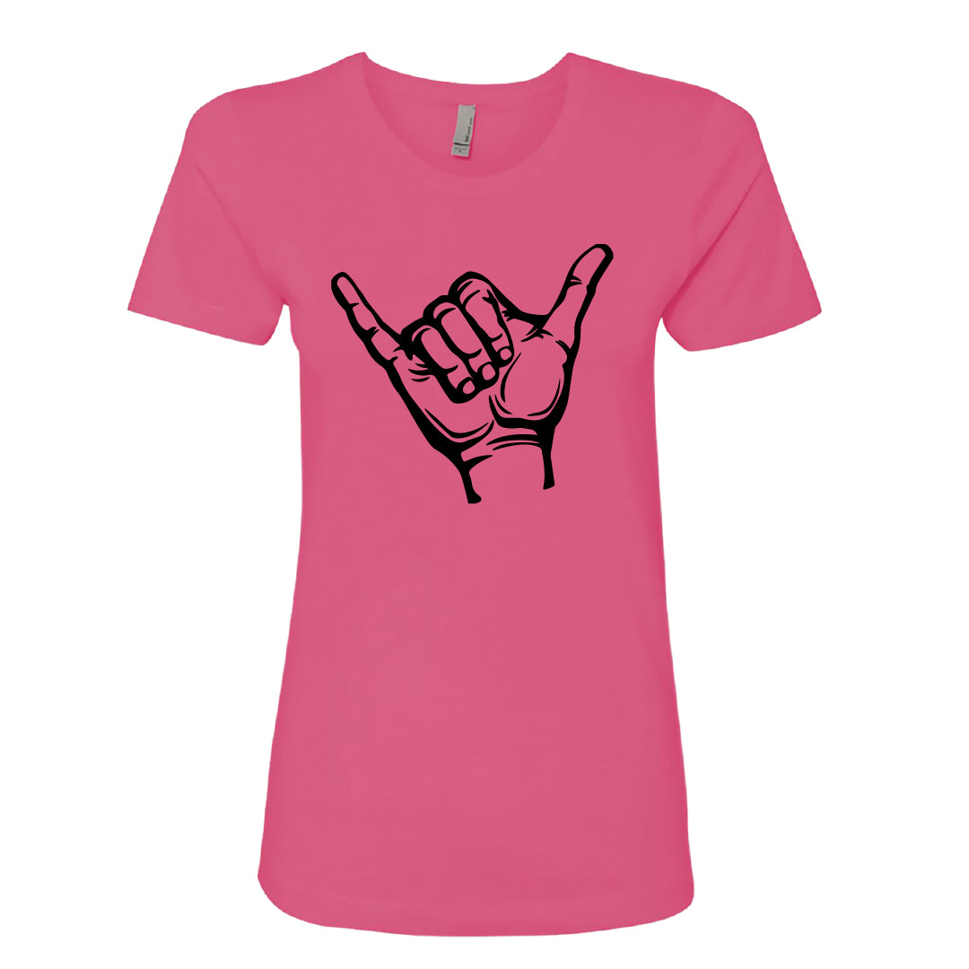 POSITIVE Vibe Shaka Hand Women's T-Shirt – Soft & Stylish 'Hang Loose' Tee