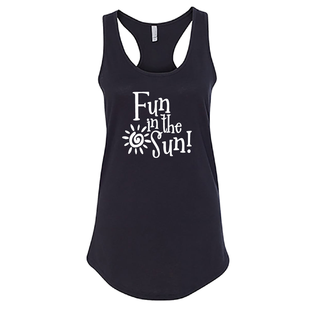 PLAYFUL "Fun in the Sun" Racerback Tank Top – Soft & Comfy Women's Summer Tee