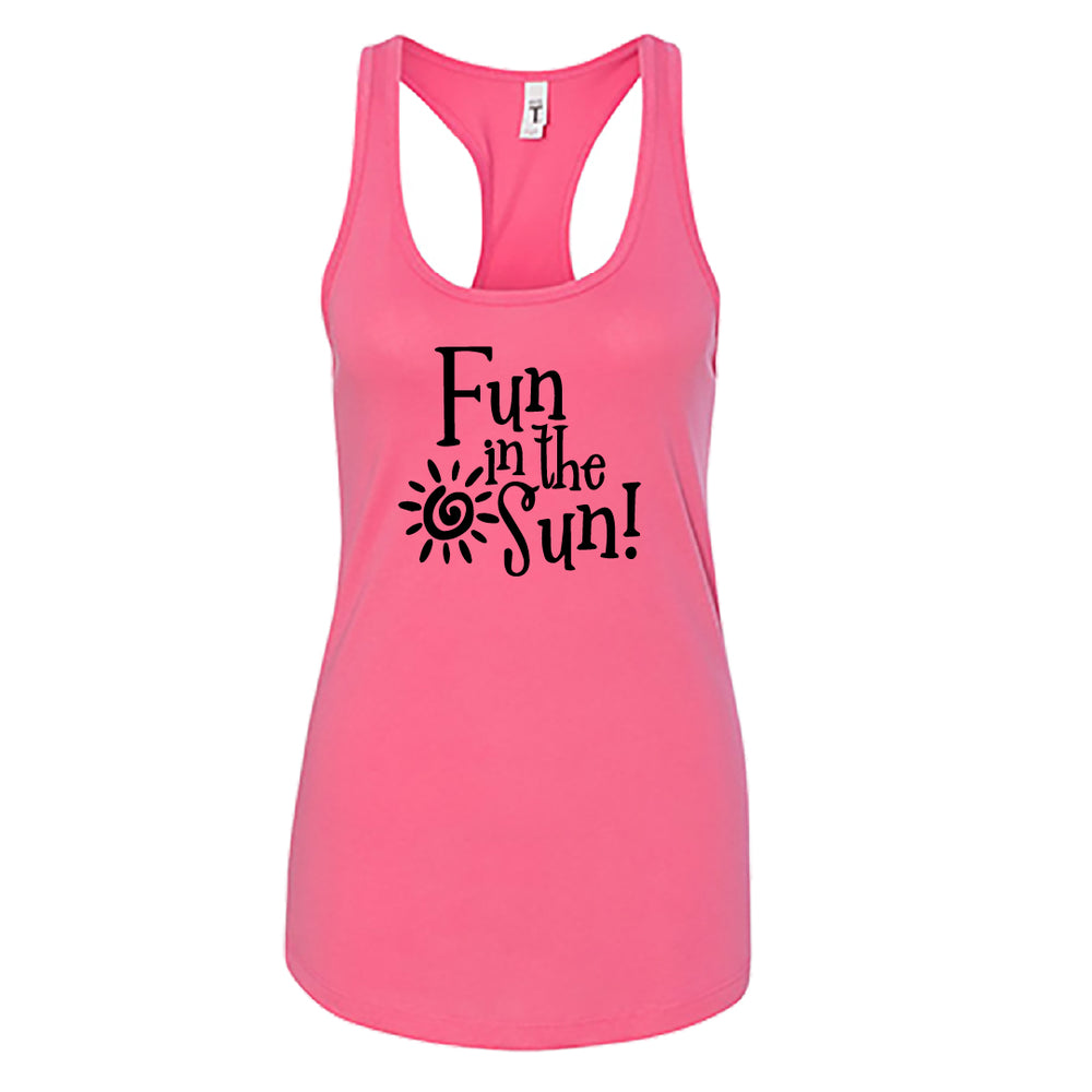 PLAYFUL "Fun in the Sun" Racerback Tank Top – Soft & Comfy Women's Summer Tee