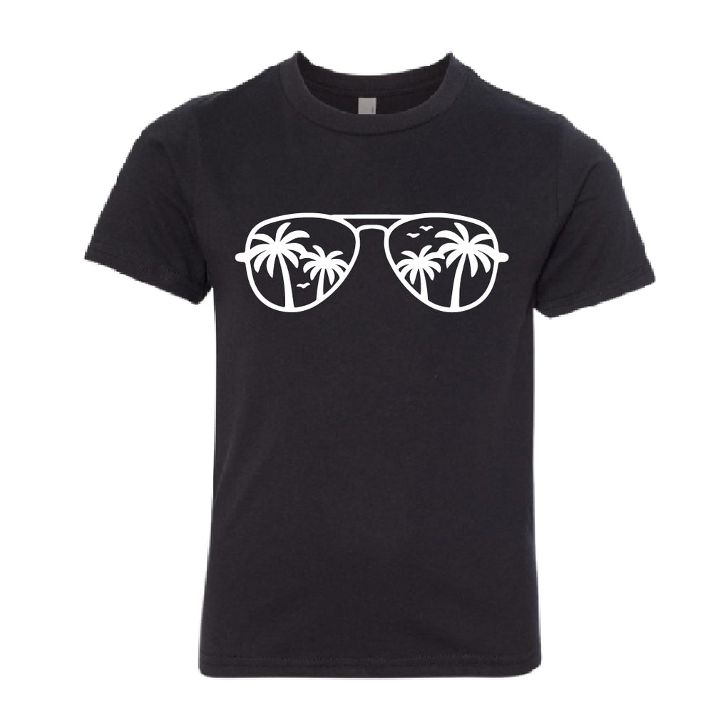COOL Palm Tree Sunglasses Youth T-Shirt – Stylish Kids' Vacation Tee
