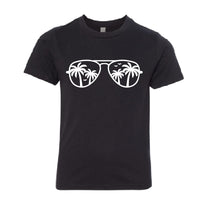 COOL Palm Tree Sunglasses Youth T-Shirt – Stylish Kids' Vacation Tee