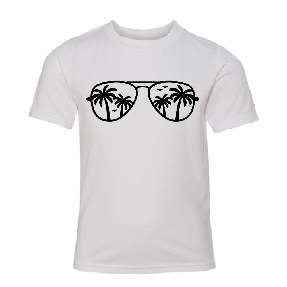 COOL Palm Tree Sunglasses Youth T-Shirt – Stylish Kids' Vacation Tee