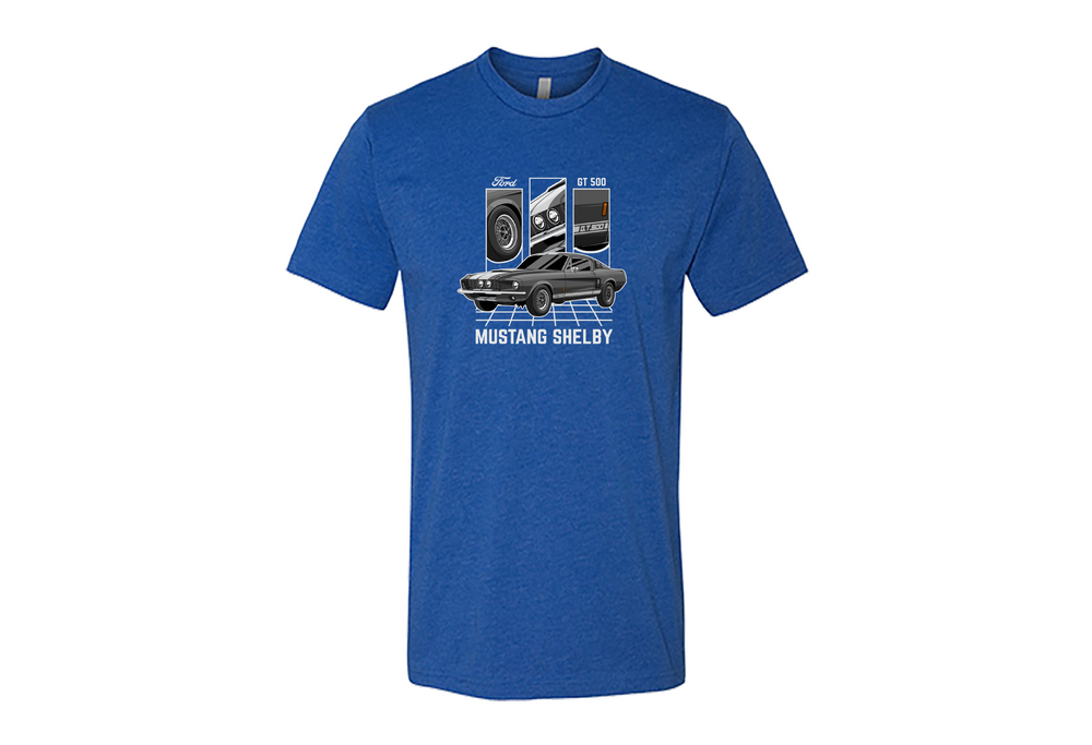 Ford Mustang Shelby GT500 Men’s T-Shirt | Classic Muscle Car Tee | Sizes S–2XL | White, Black, Royal Blue, Red