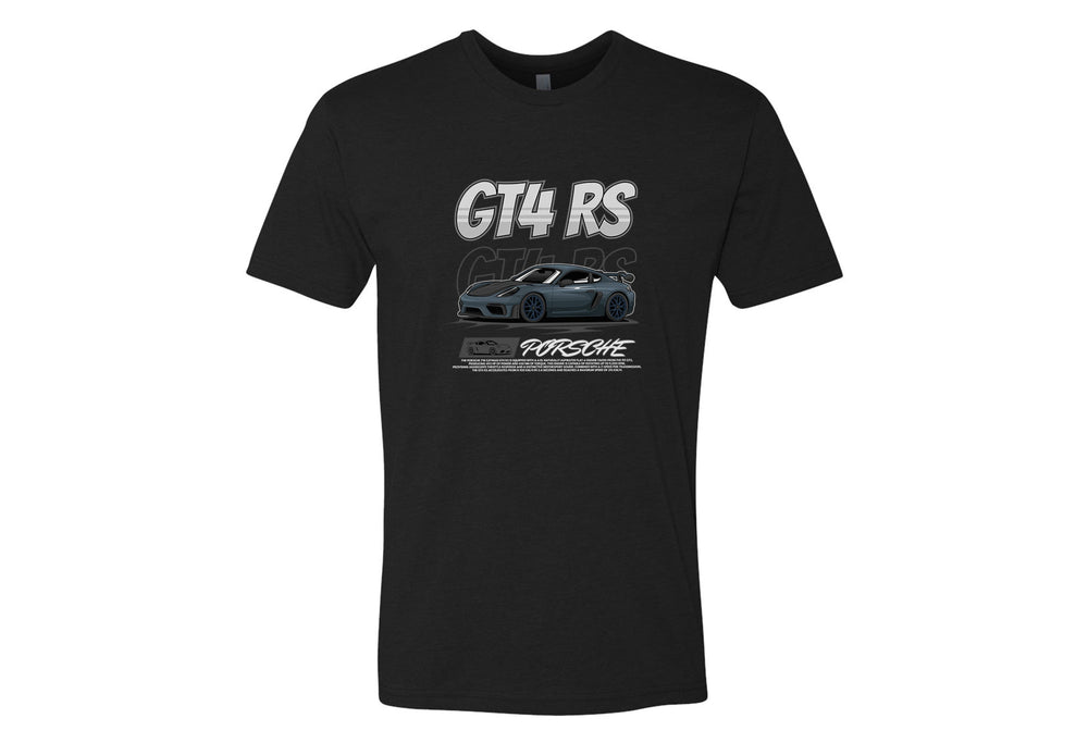 Youth Porsche 718 Cayman GT4 RS T-Shirt | Junior Supercar Fans Tee | Sizes S–XL | Black, Royal Blue, White