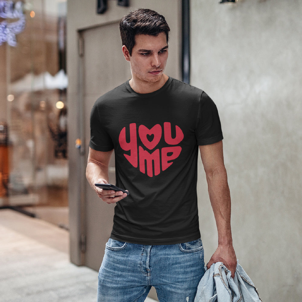 Men’s Valentine's Day Heart Graphic T-Shirt | Stylish Love Themed Crew Neck Tee | Premium Soft Cotton Everyday Shirt