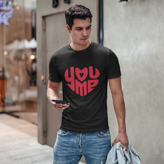 Men’s Valentine's Day Heart Graphic T-Shirt | Stylish Love Themed Crew Neck Tee | Premium Soft Cotton Everyday Shirt