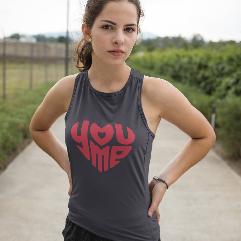 Women’s Valentine's Day Heart Graphic Tank Top | Artistic Love Themed Sleeveless Tee | Premium Soft Cotton Summer Holiday Top