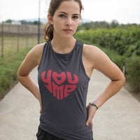 Women’s Valentine's Day Heart Graphic Tank Top | Artistic Love Themed Sleeveless Tee | Premium Soft Cotton Summer Holiday Top