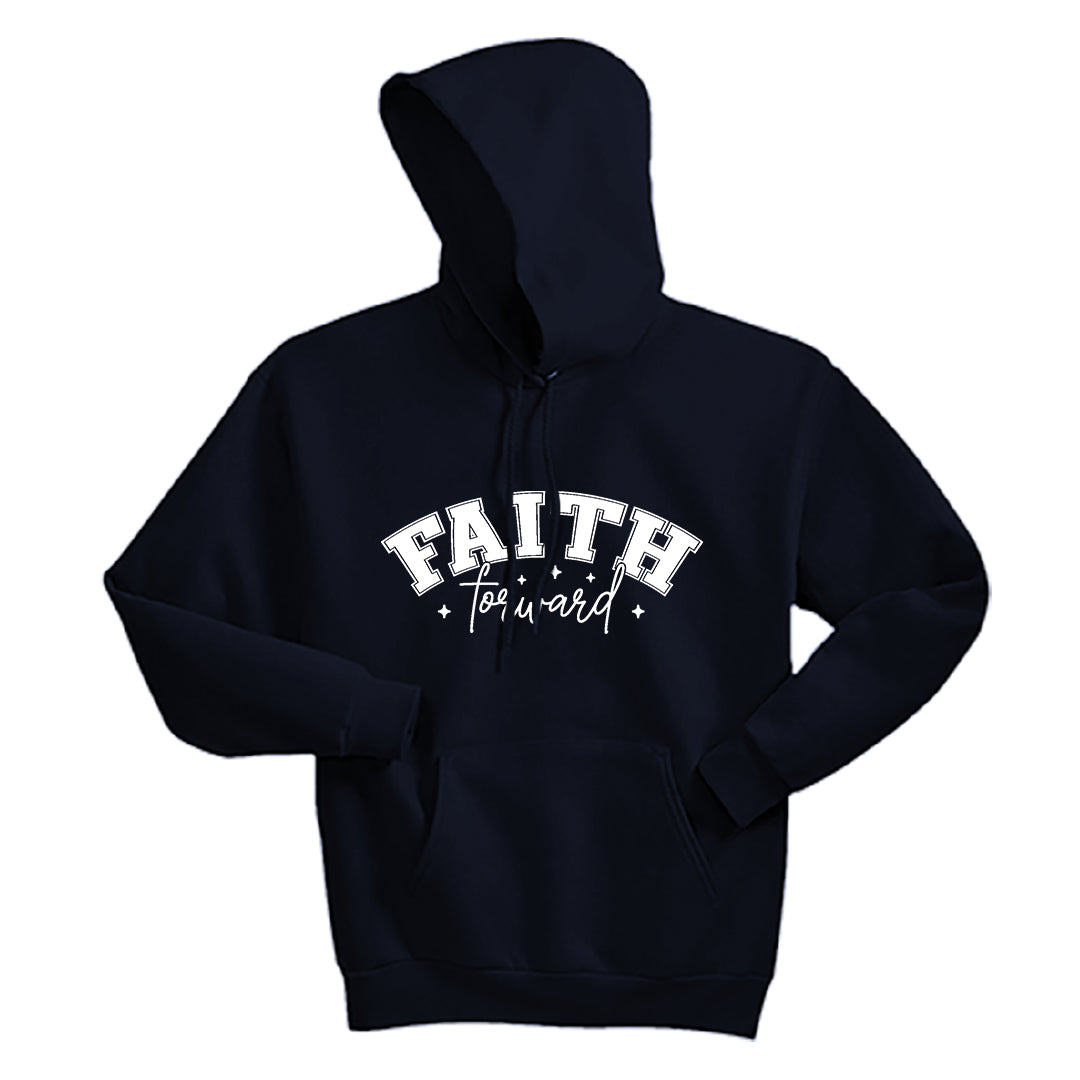 Faith Forward Unisex Hoodie – Inspirational Christian Sweatshirt for Men & Women, Cozy Fleece Pullover