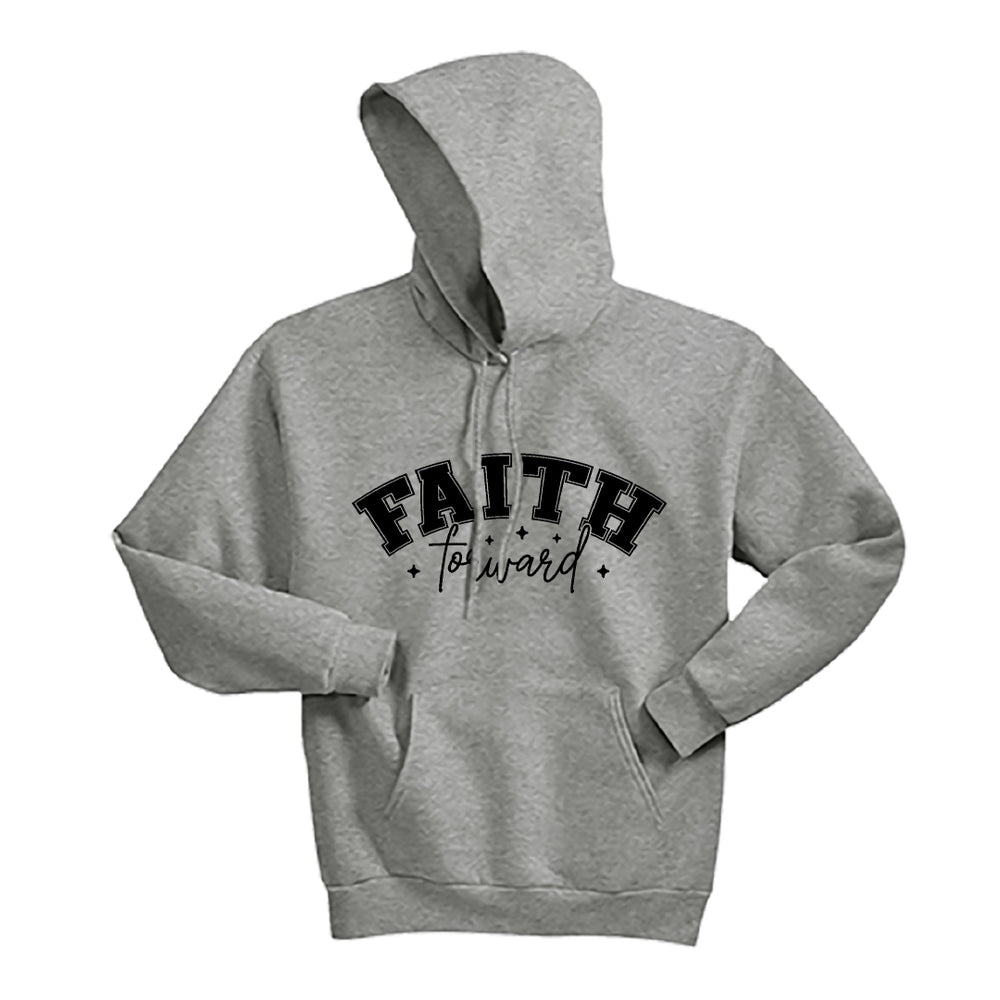 Faith Forward Unisex Hoodie – Inspirational Christian Sweatshirt for Men & Women, Cozy Fleece Pullover