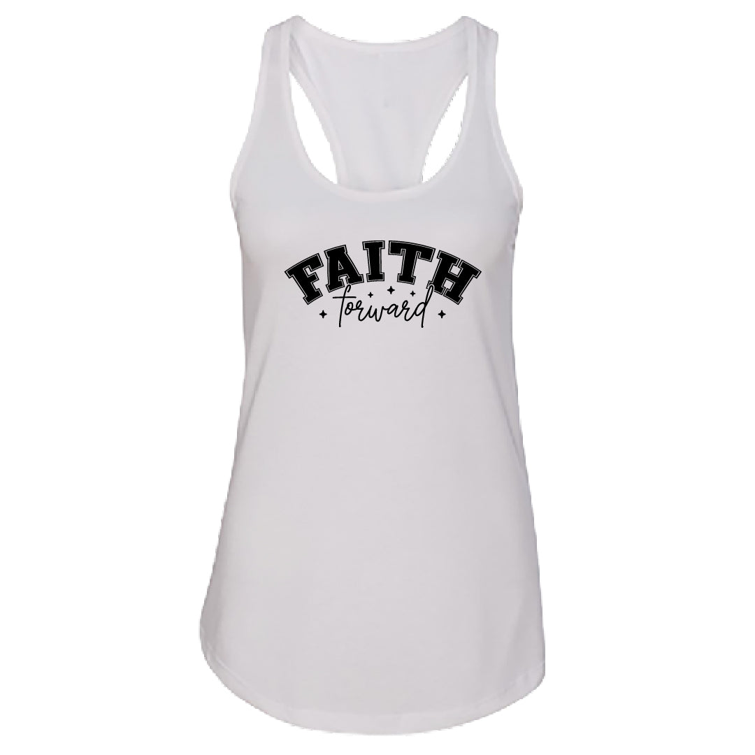 Faith Forward Women’s Racerback Tank Top – Inspirational Activewear