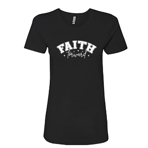 Faith Forward Women’s Fitted T-Shirt – Inspirational Everyday Wear