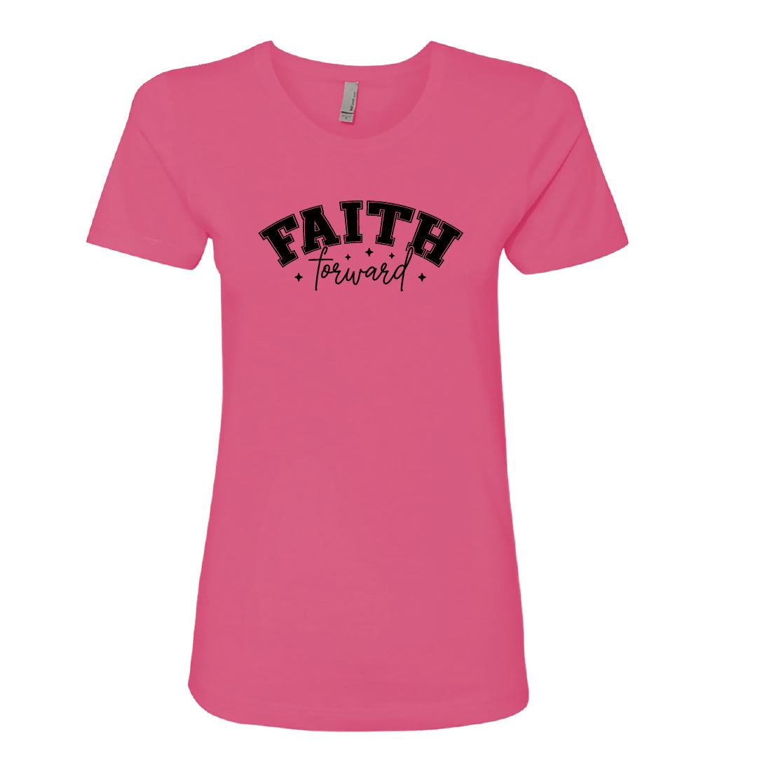 Faith Forward Women’s Fitted T-Shirt – Inspirational Everyday Wear