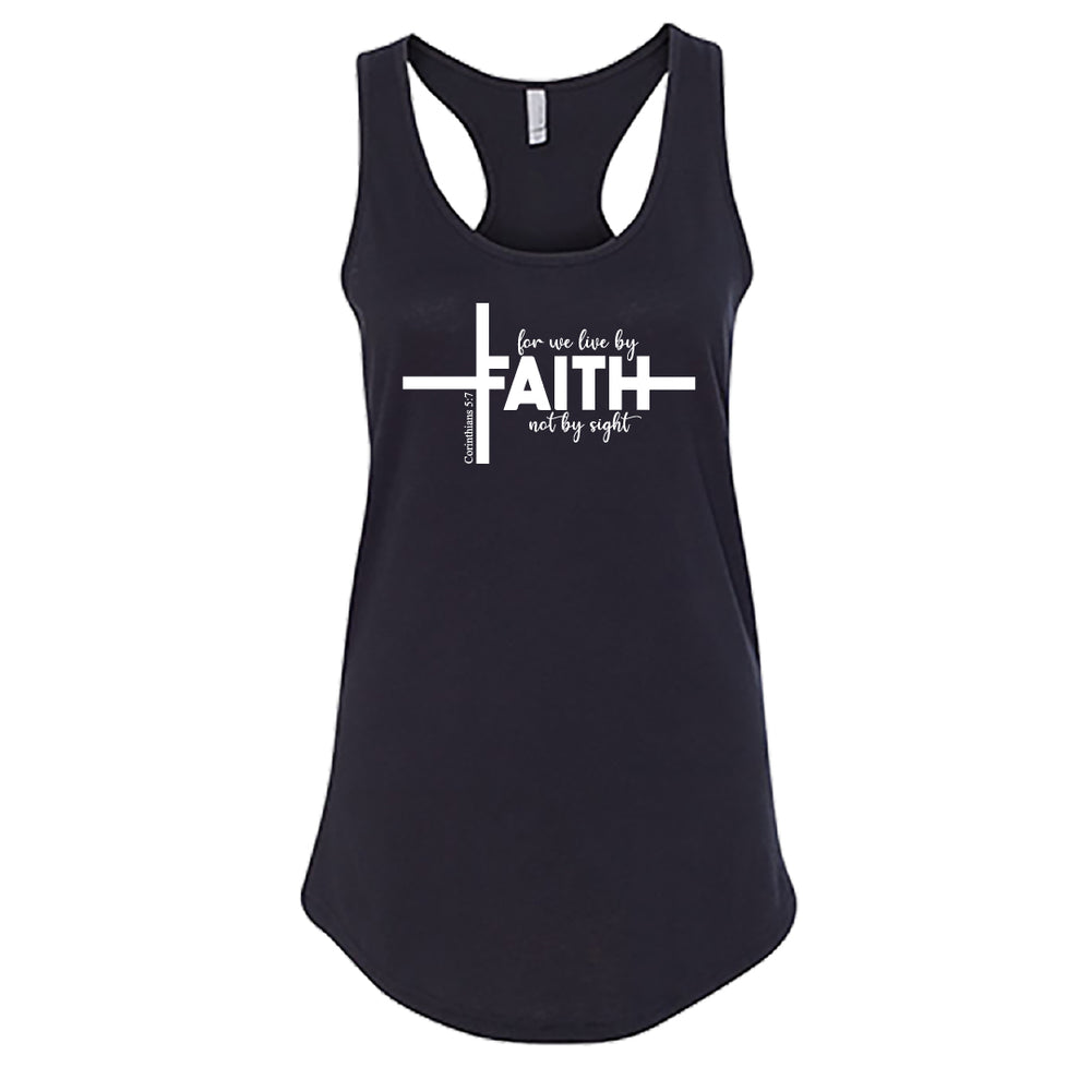Faith Cross Women’s Racerback Tank Top – Inspirational Christian Activewear