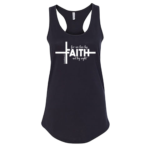 Faith Cross Women’s Racerback Tank Top – Inspirational Christian Activewear