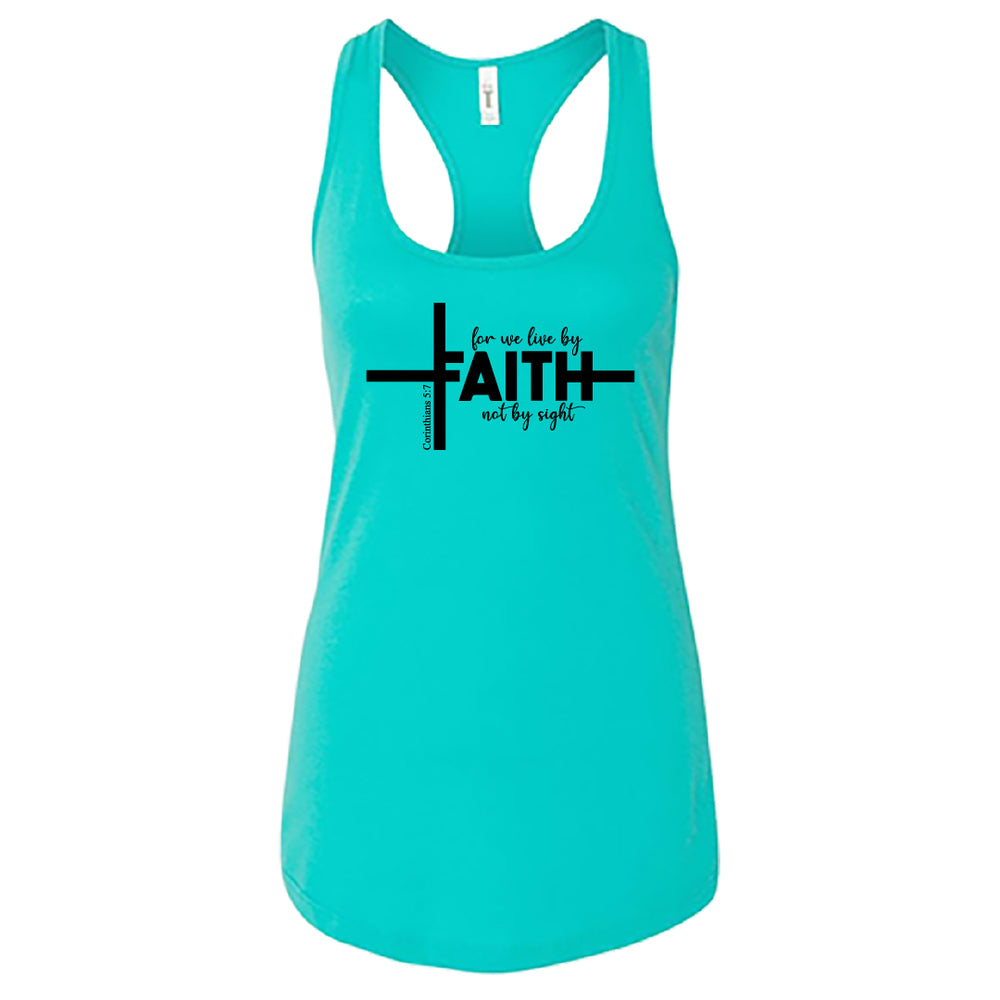 Faith Cross Women’s Racerback Tank Top – Inspirational Christian Activewear
